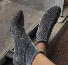 BNWT ZARA SILVER SHINY ANKLE