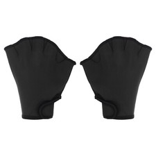 Palmés Nage Gants, Unisexe Natation Résistance Gants Eau Résistance L, Noir