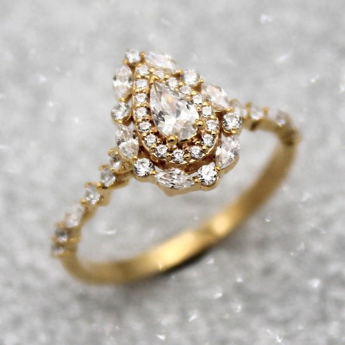 Bague fiançailles poire - bague, de