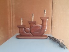 V.Delaporte, Lampe Art Déco , Acajou , XX°.