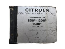 Catalogue des Pièces Citroën CAMIONETTES 850k 1200k 1500k TRACTION AV 1948-1965