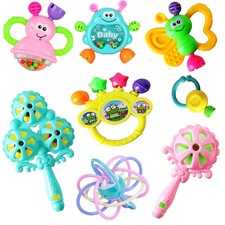 7Pcs - 7/8 pièces bébé hochets anneaux de dentition pour nouveau-né jouets s