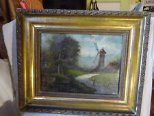 Tableau peinture à l'huile sur carton  Ecole 19 eme siecle, signé au dos