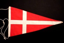 Fanion ancien du DANEMARK Scandinavie - vintage - drapeau en tissu