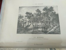 Gravure ancienne Le Marais Jakob van Ruysdael  Ad Braun&Cie  Paris