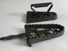 OLD ANTIQUE CAST IRON SAD COLLECTIBLE KITCHEN TOOLS country Farmhouse
