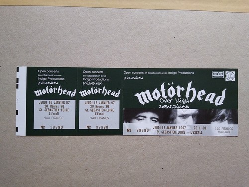 Motorhead lemmy unused ticket - lemmy,
