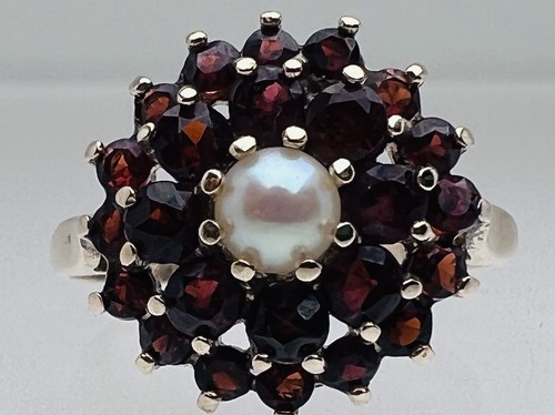 Bague cocktail vintage fleur - bague,