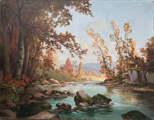 Tableau hst paysage la - hst, "paysage