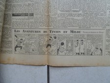 TINTIN / JOURNAL  LE SOIR  NUM 228 / 29 SEP  1941 /TINTIN  CRABE AUX PINCES D OR