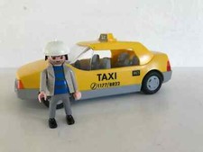 17 ⚜️ Jouet Véhicule Voiture Playmobil Taxi De l'aéroport Jaune Réf 3199