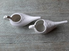 lot 2 biberons ou canard de malade anciens TBE santé biberon porcelaine blanche