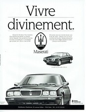 Publicité Advertising 099  1988 Maserati coupé 222 bi turbo  réseau chardonnet