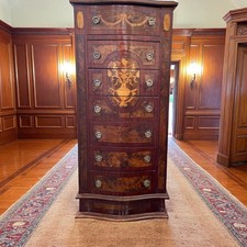 commode ancienne septimino Empire avec incrustations