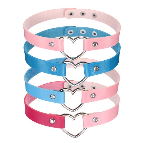 4pcs colliers simili cuir - 4pcs, en