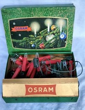 Ancienne Décoration Noël. Guirlande Électrique Osram. Fonctionne. Bougie Pince 