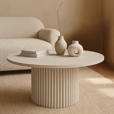 Table basse ronde striée |