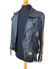 HONDA veste blouson perfecto moto cuir Vintage 70 Honda leather biker jacket S