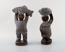 Dorothy Clough, Upsala-Ekeby. Conçu année 1968. "Pia" et "Paul".