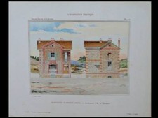 MAISON A DRANCY - 1906 - GRANDE PLANCHE COULEUR - GELBERT