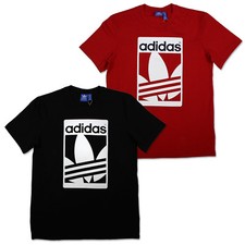 ADIDAS ORIGINALS GRAPHIC STREET TREFOIL TEE HOMME T-SHIRT ROUGE NOIR S-XL