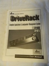 Manuel d'utilisation DBX Driverack 240 241