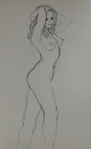 Très beau dessin féminin - très, nu