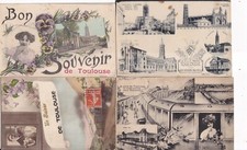 Lot de 4 cartes postales