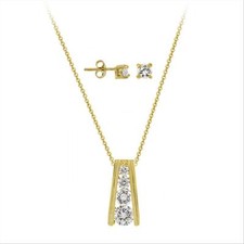 18K or Sur 925 Argent Zircone