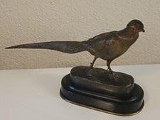 Faisan bronze doré animalier