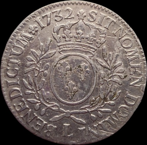 Louis ecu 1732 bayonne - l,