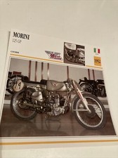 Morini 125 GP 1952 carte moto de collection Atlas Italie