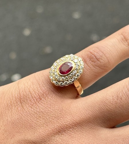 Bague jaune rubis - bague, k
