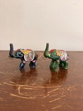Lot 2 Eléphants Bronze