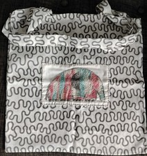 SAC tote bag 36X 40 cm en toile coton broderie éléphant - CREATION - NEUF