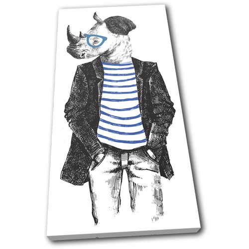 Hipster animals rhino glasses - rhino,