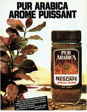 Publicité Advertising 078  1981  café soluble Pure Arabica Nescafé