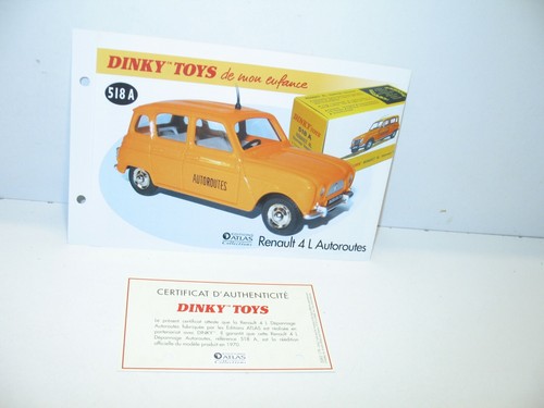 Fiche certif dinky toys - fiche, +