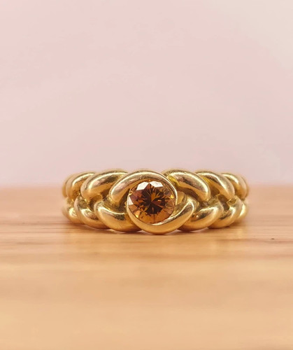 Bague jaune 750 - bague, or
