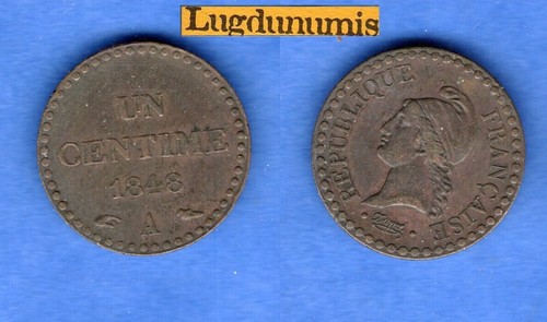 Centime dupré 1848 - centime, paris