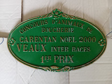 PLAQUE CONCOURS ANIMAUX DE