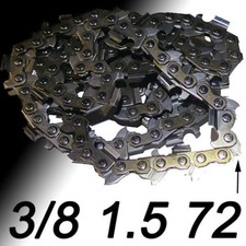 CHAINE tronconneuse 3/8 72 maillons pour guide coupe 50cm SOLO liste jointe 