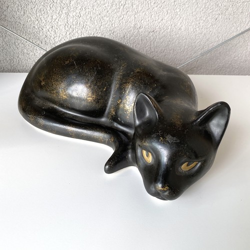 Ancienne sculpture chat - ancienne, de