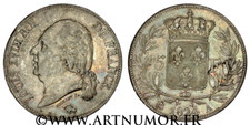 LOUIS XVIII - 5 FRANCS BUSTE