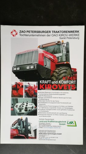 Prospectus tracteur kirovets - tracteur,