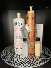 Lissage Indien Deby Hair 100ml Et Shampoing Anti-résidus 100ml, Pinceau-peigne.
