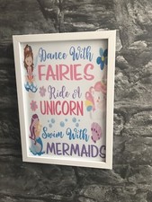 Photo murale licorne sirènes féroies art fille chambre crèche