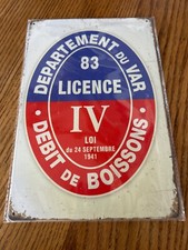 LICENCE 4  BAR Var  -  Reproduction plaque publicitaire en métal 20x30 cm