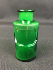 Flacon pot de pharmacie apothicaire ancienne verre vert