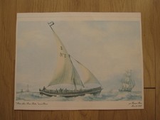Reproduction aquarelle François Roux - "Pilotin Alice" Marseille  1863